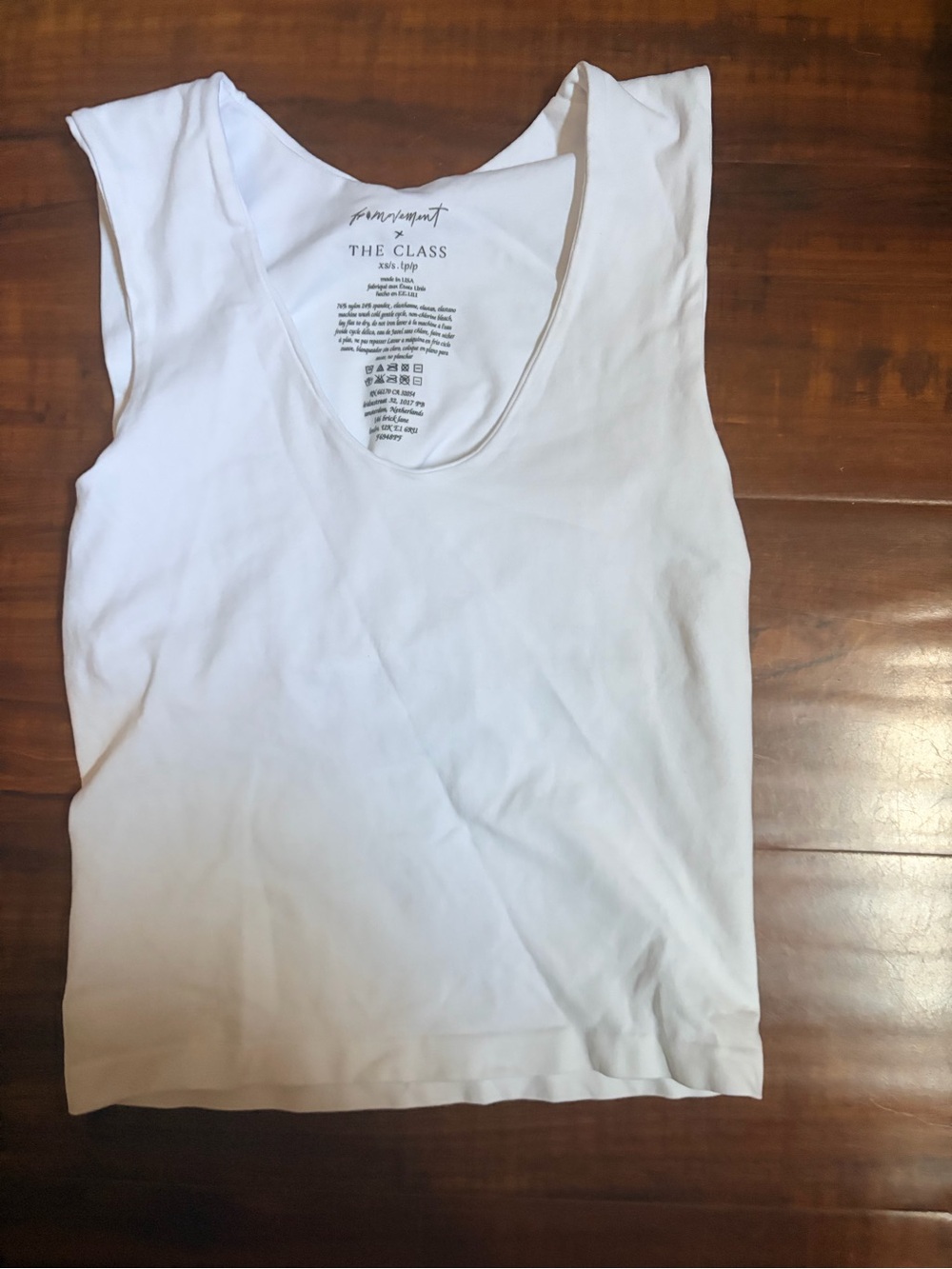 Free People FP Movement x The Class Top Women XS Free Throw Muscle U-Tank Goth